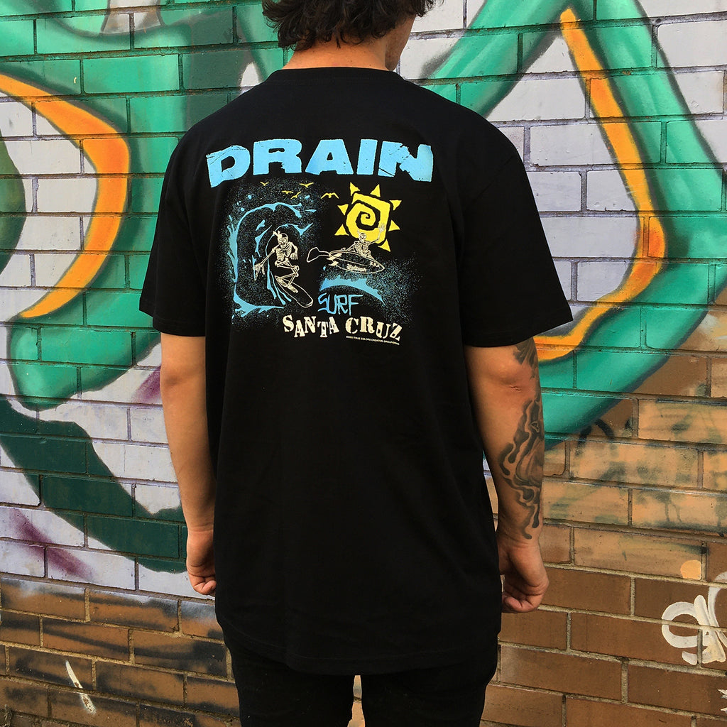 Drain - Surf Santa Cruz T-Shirt (Black)
