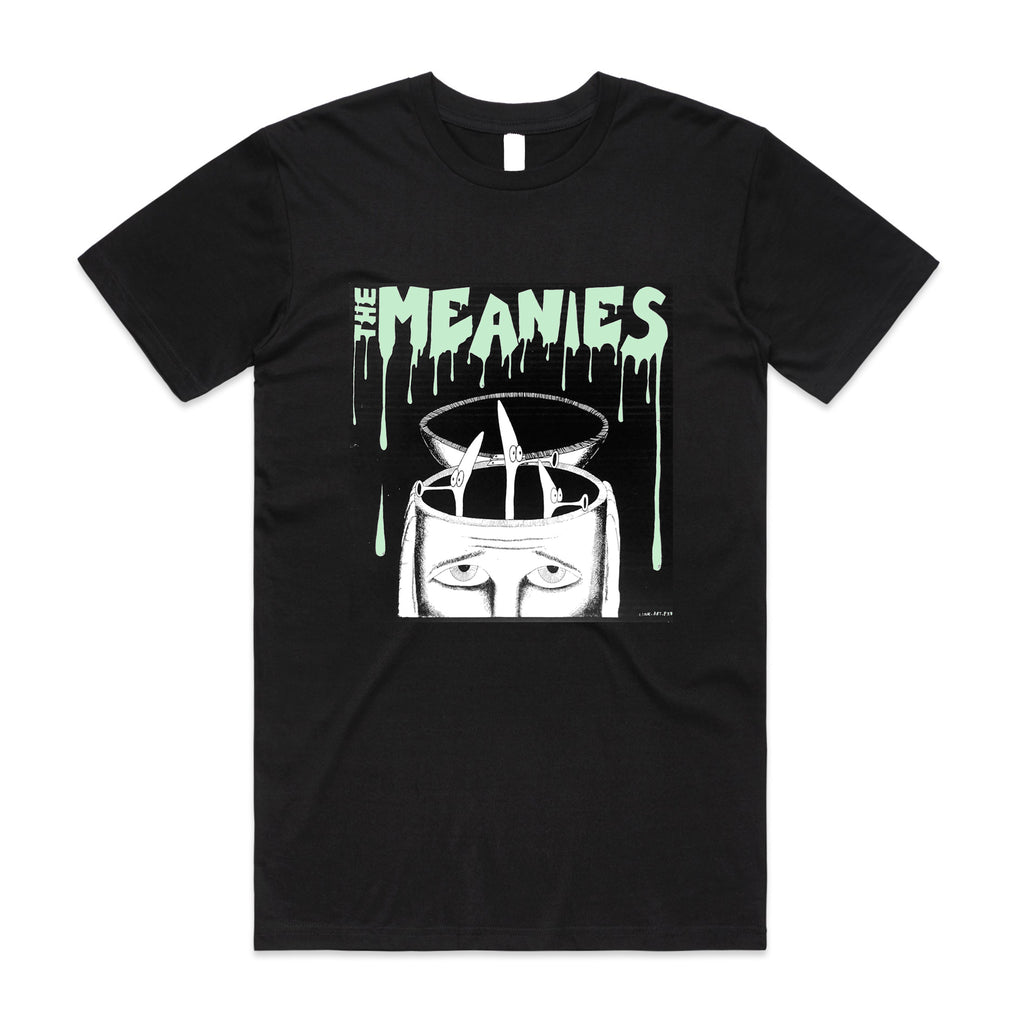 The Meanies - Flip Top Head T-shirt (Black/Glow In The Dark)