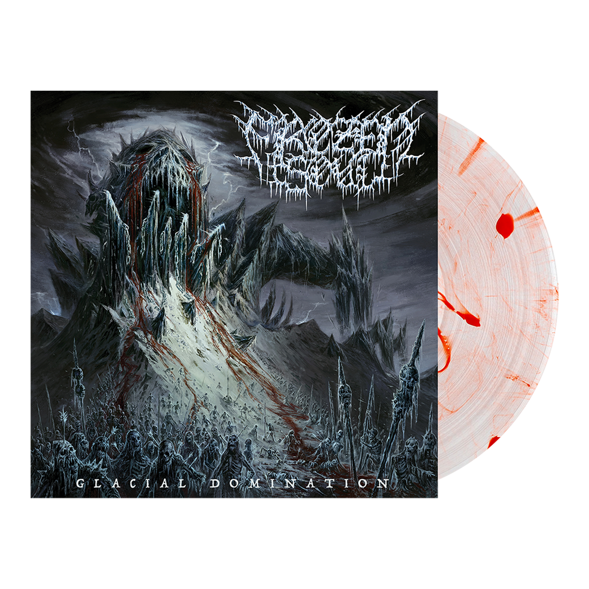 Glacial Domination LP (Ultra Clear-Red Blood Splatter Vinyl)– Artist First