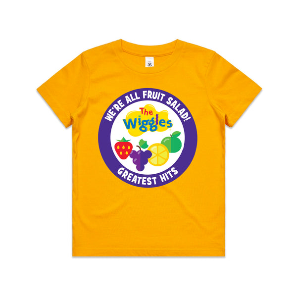 The Wiggles - Greatest Hits Fruit Salad Tee (Gold)
