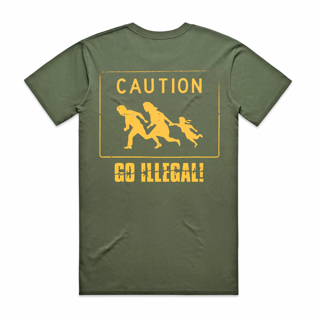 No Fun At All - Go Illegal Tee (Army)