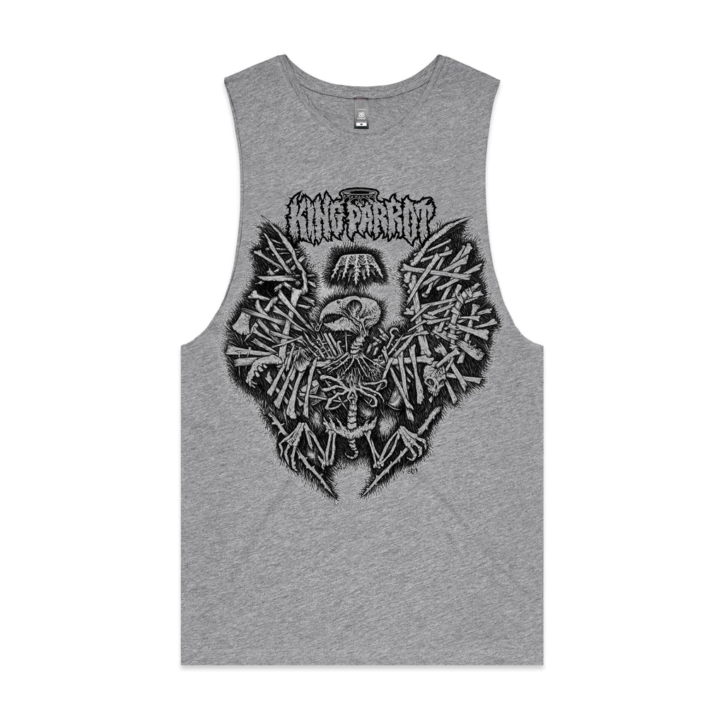 King Parrot - Holed Up In The Lair Tank (Grey) front