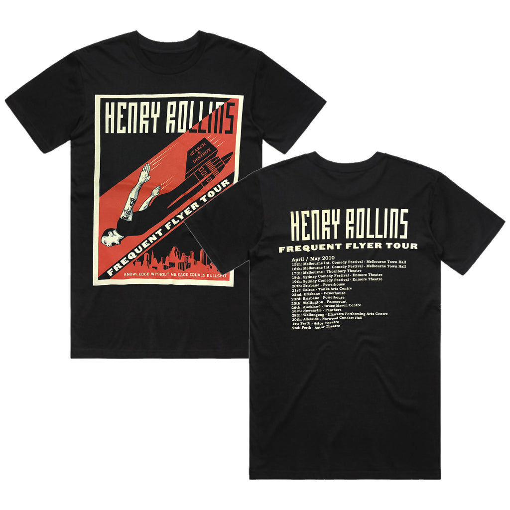 Henry Rollins - Frequent Flyer Tour 2010 T-Shirt (Black)