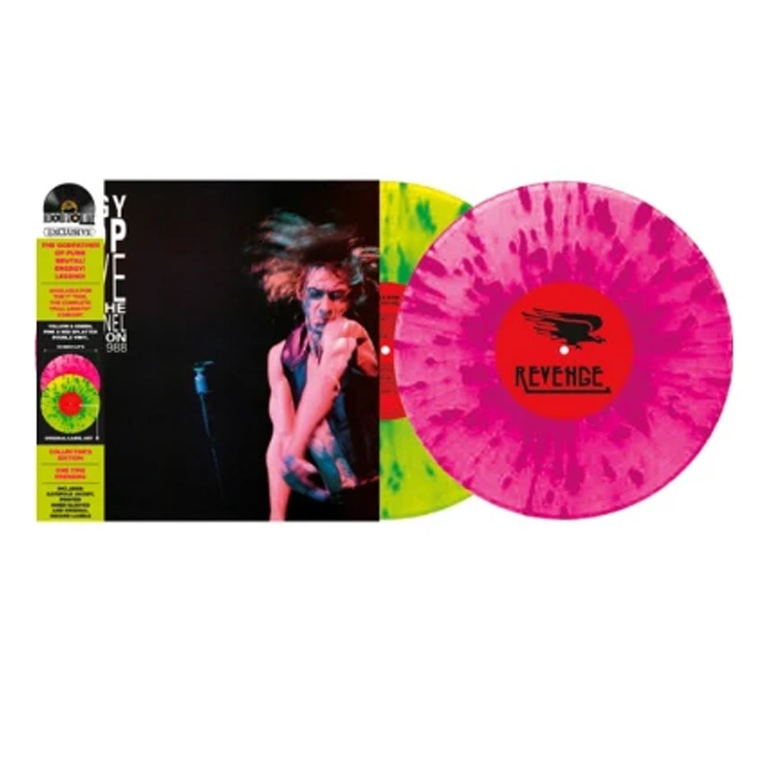 Iggy Pop - Live At The Channel Boston 2LP (Limited Fluro Green & Fluro Yellow Vinyl)