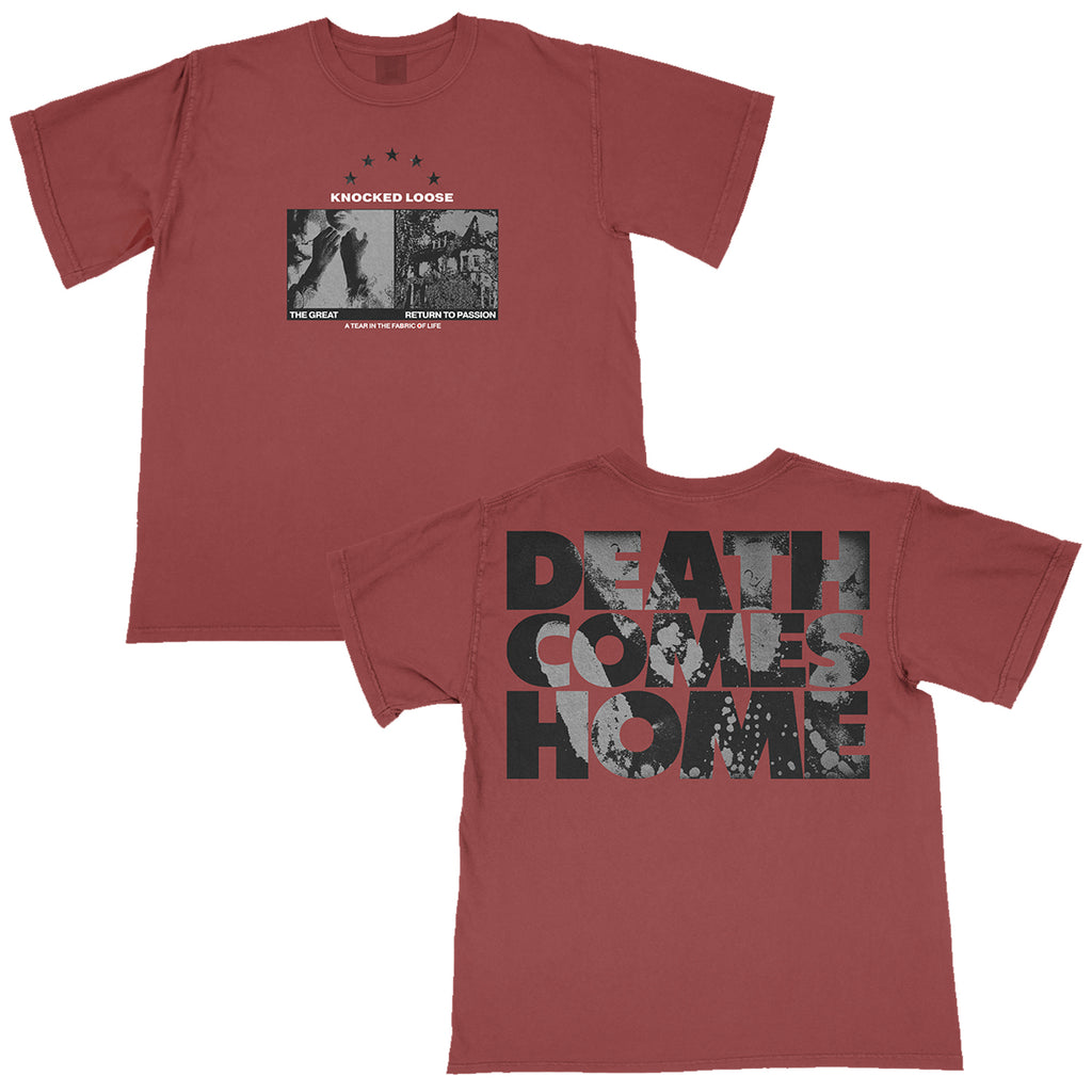 Knocked Loose - Death Comes Home Tee (Maroon)