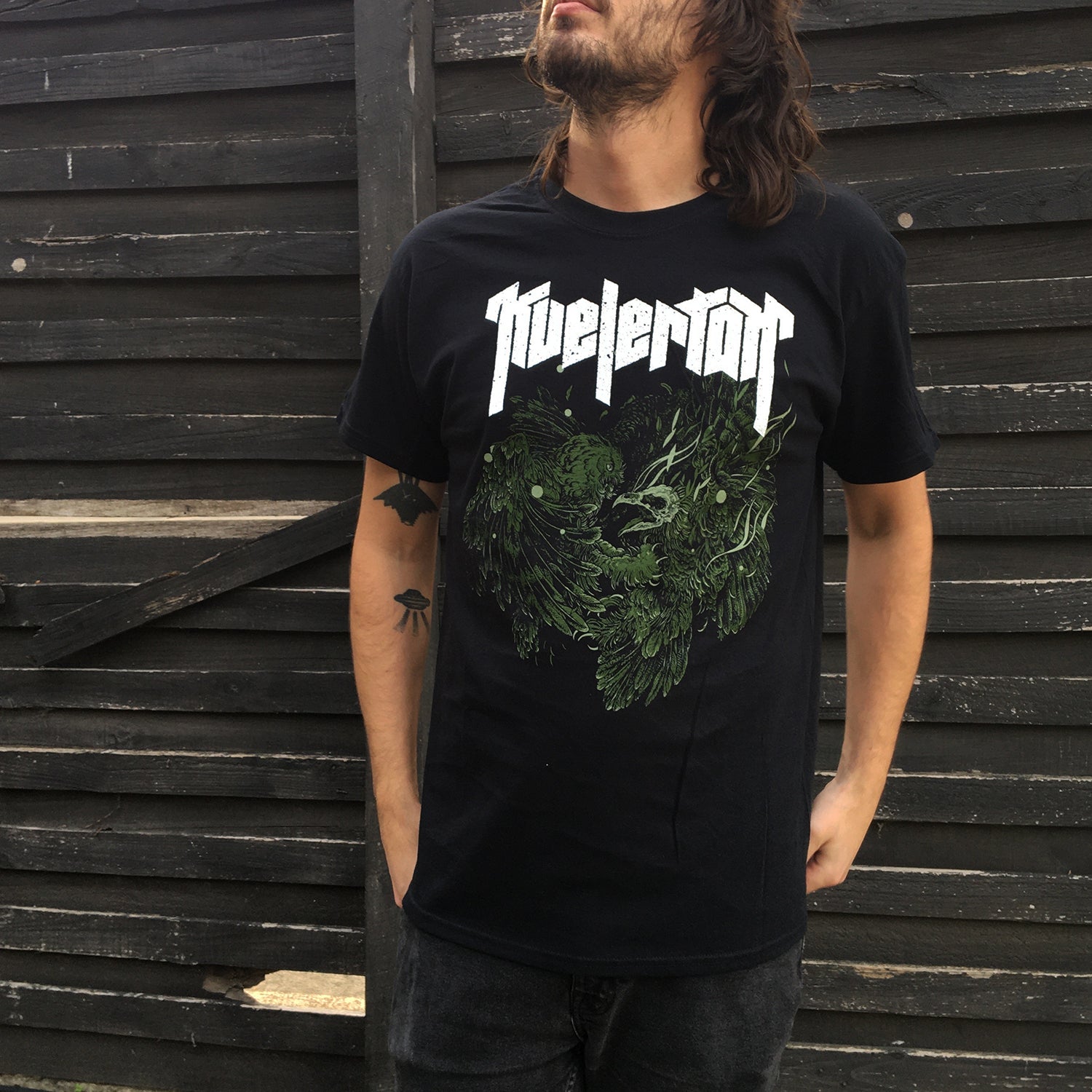 Kvelertak - Owl Fight Tee (Green Print)