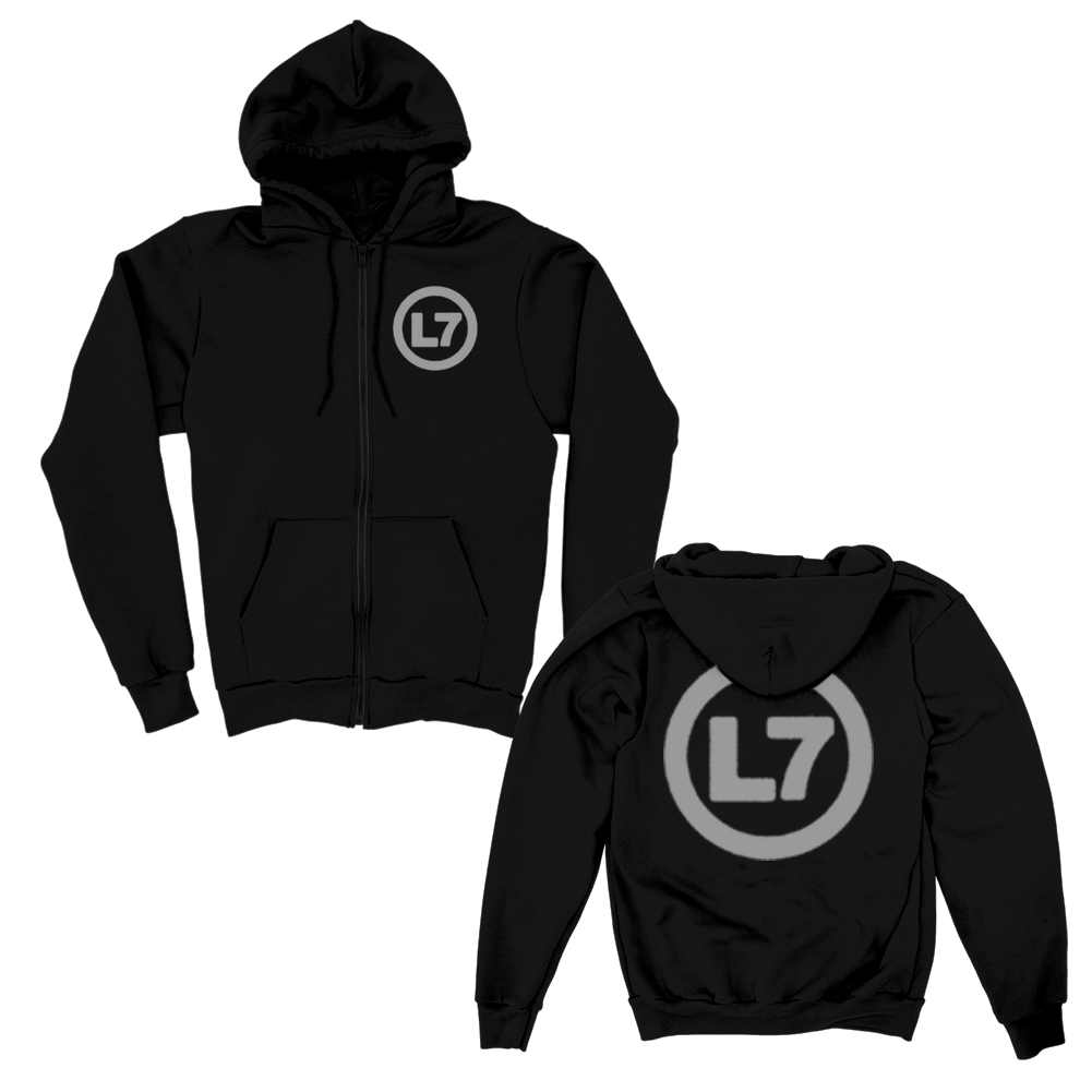 L7 - Spray Logo Zip Up Hoodie (Black)