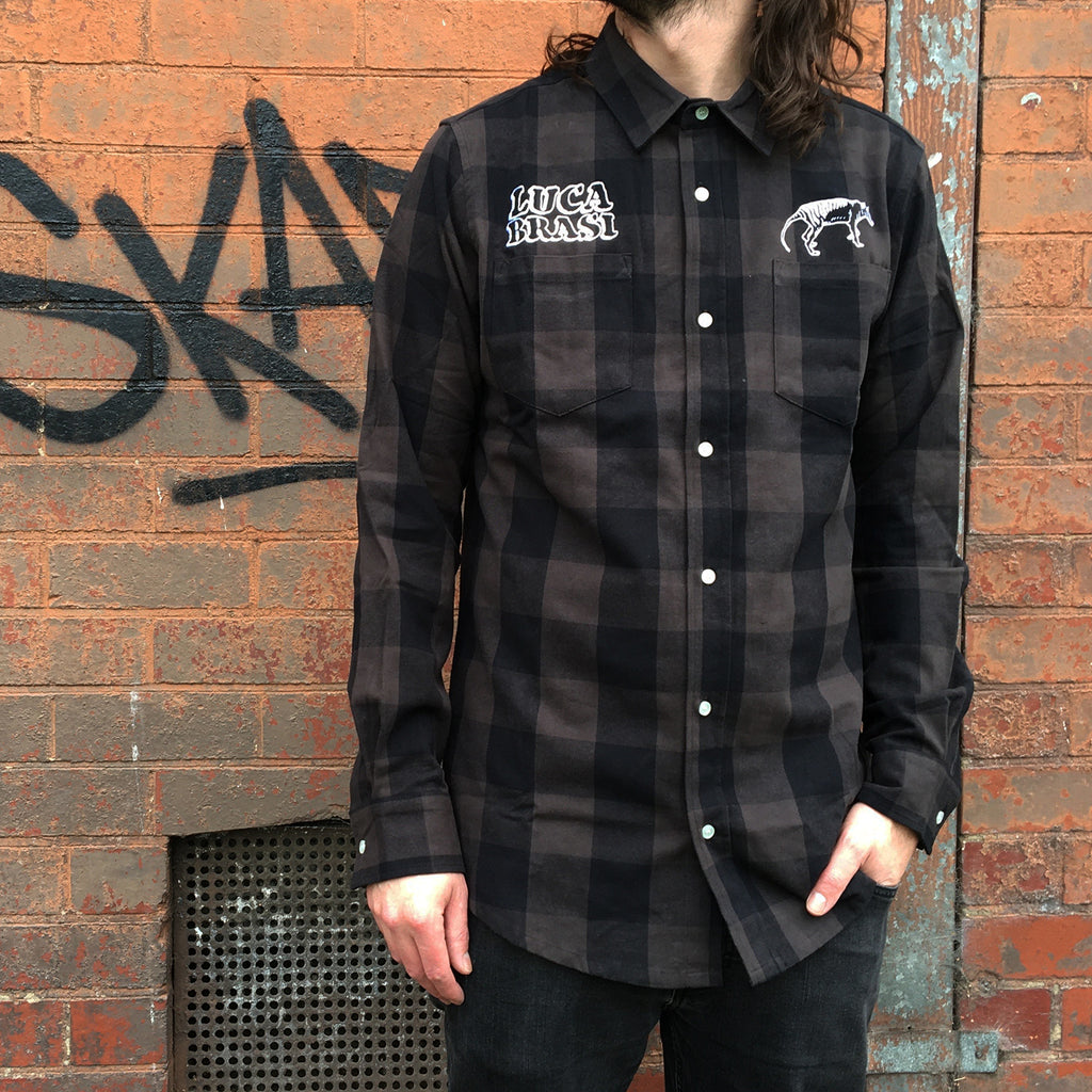 Luca Brasi - Tassie Tiger Flannel Shirt (Black/Grey)