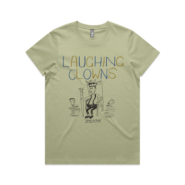 Laughing Clowns - Throne of Blood Womens T-shirt (Pistachio)