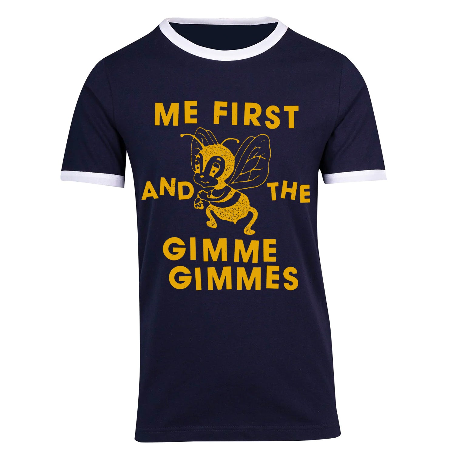 Me First and The Gimme Gimmes - Bee Ringer T-Shirt (Navy/White)