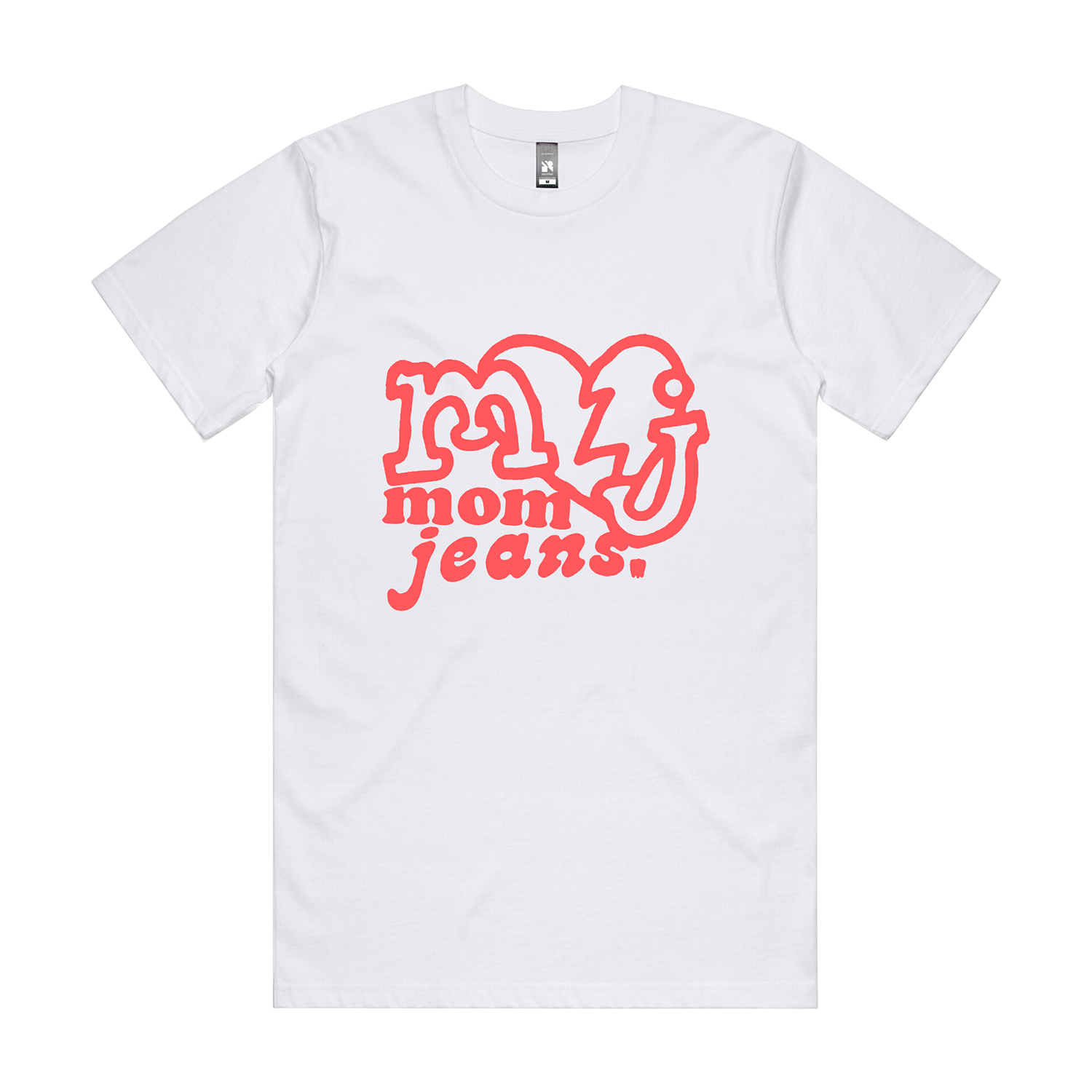 Mom Jeans - Logo T-Shirt (White)