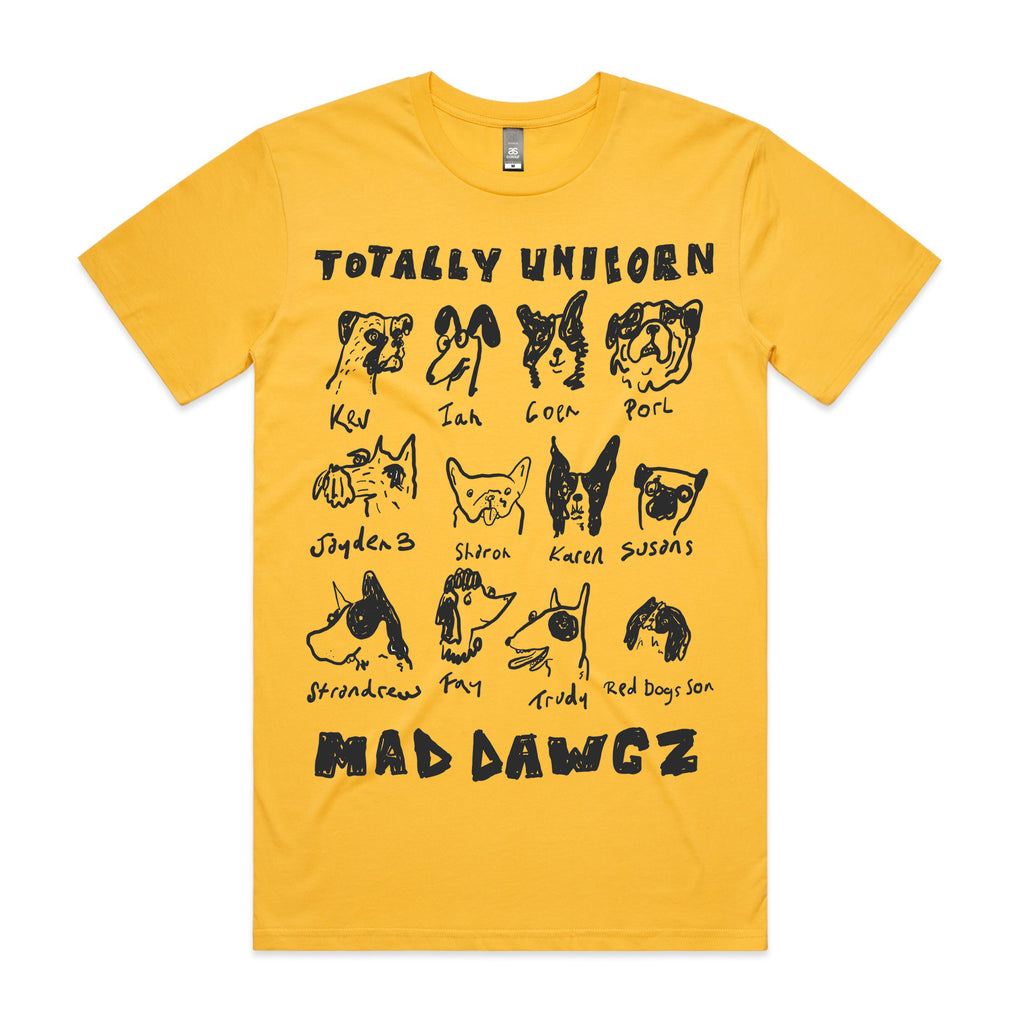 Totally Unicorn - Mad Dawgz Tee (Yellow)