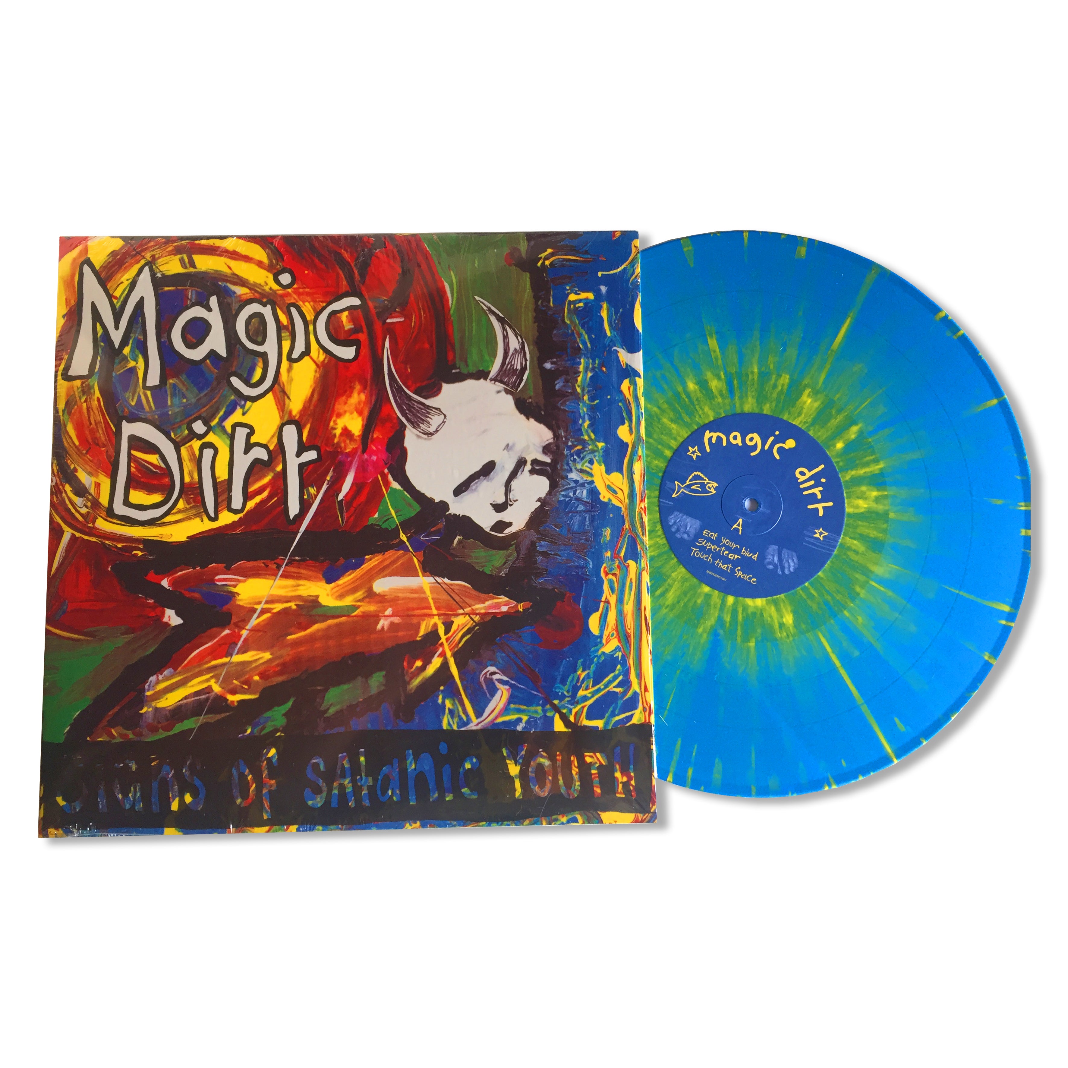Magic Dirt - Signs of Satanic Youth LP (Blue w/ Yellow Splatter)