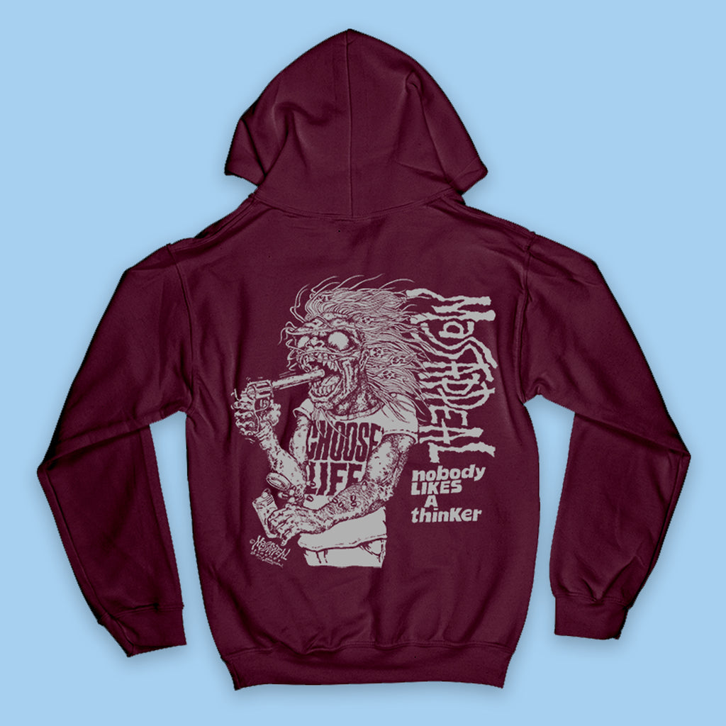 Massappeal - Nobody Likes A Thinker Hoodie (Maroon)