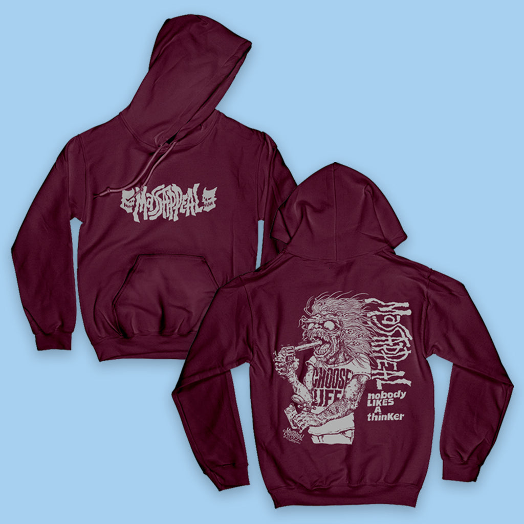 Massappeal - Nobody Likes A Thinker Hoodie (Maroon)