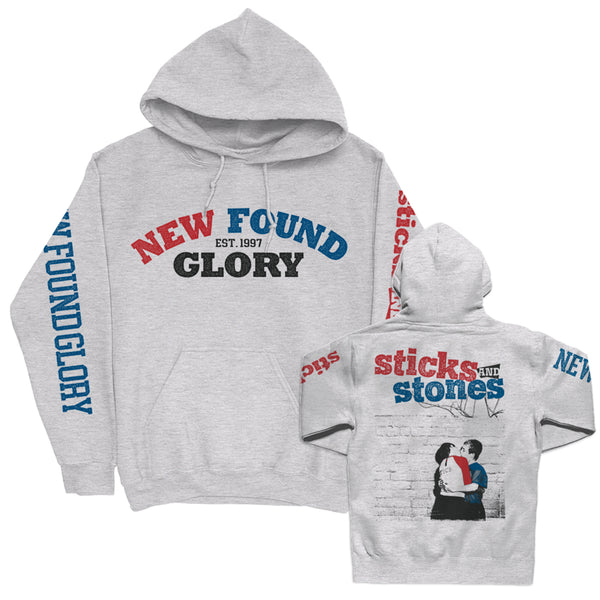 New Found Glory - Sticks and Stones Pullover Hoodie (Heather Grey)