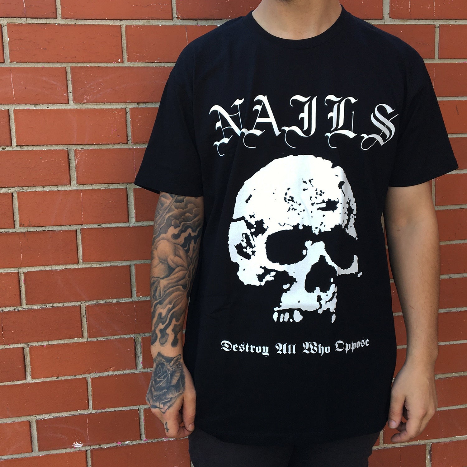Nails - Destroy All Who Oppose T-Shirt (Black)