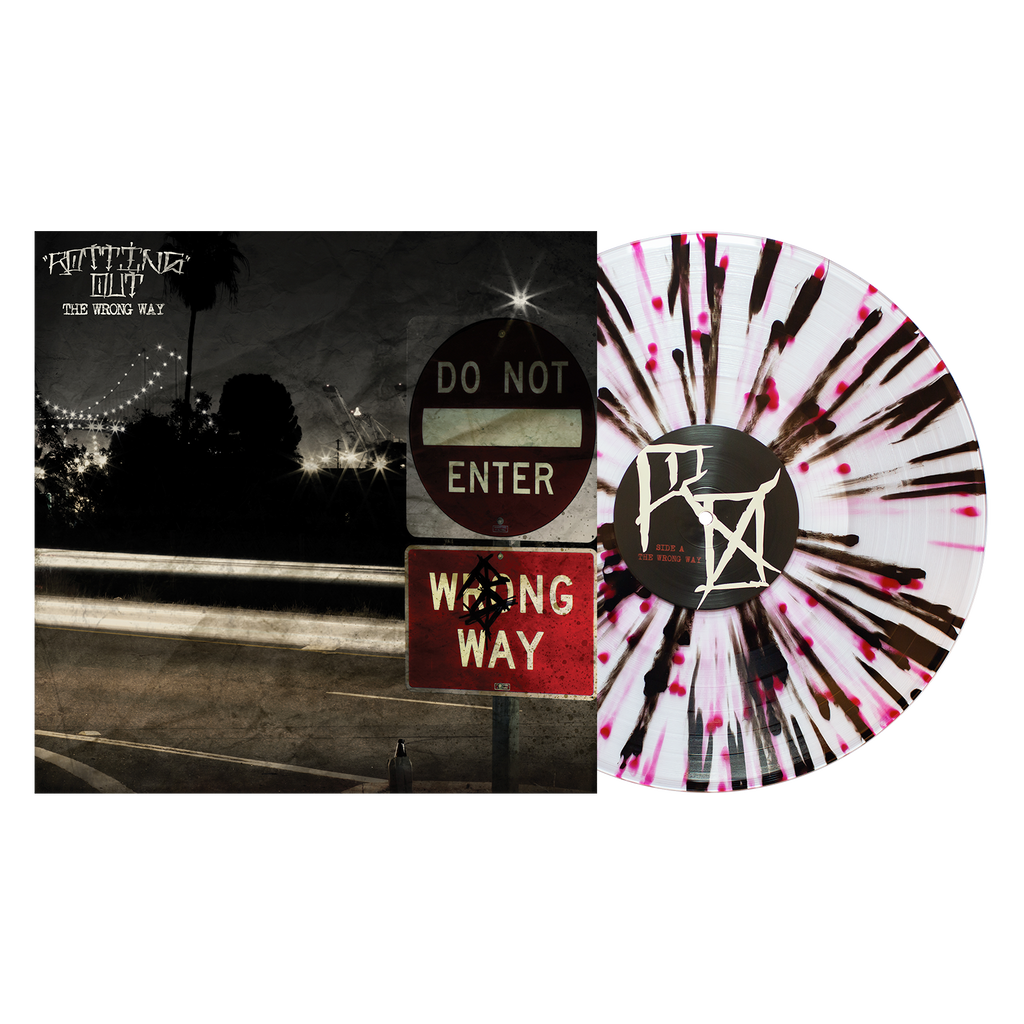 Rotting Out - The Wrong Way 12" Vinyl (Clear w/ Black and Red Splatter)