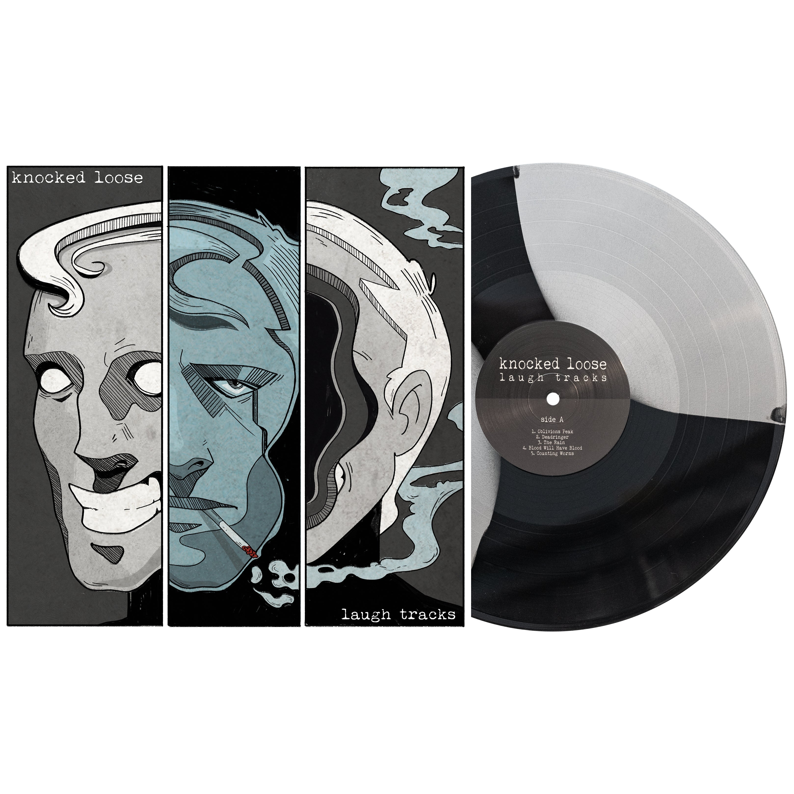 Knocked Loose - Laugh Tracks 12" Vinyl (Silver/Black Tri-Stripe)