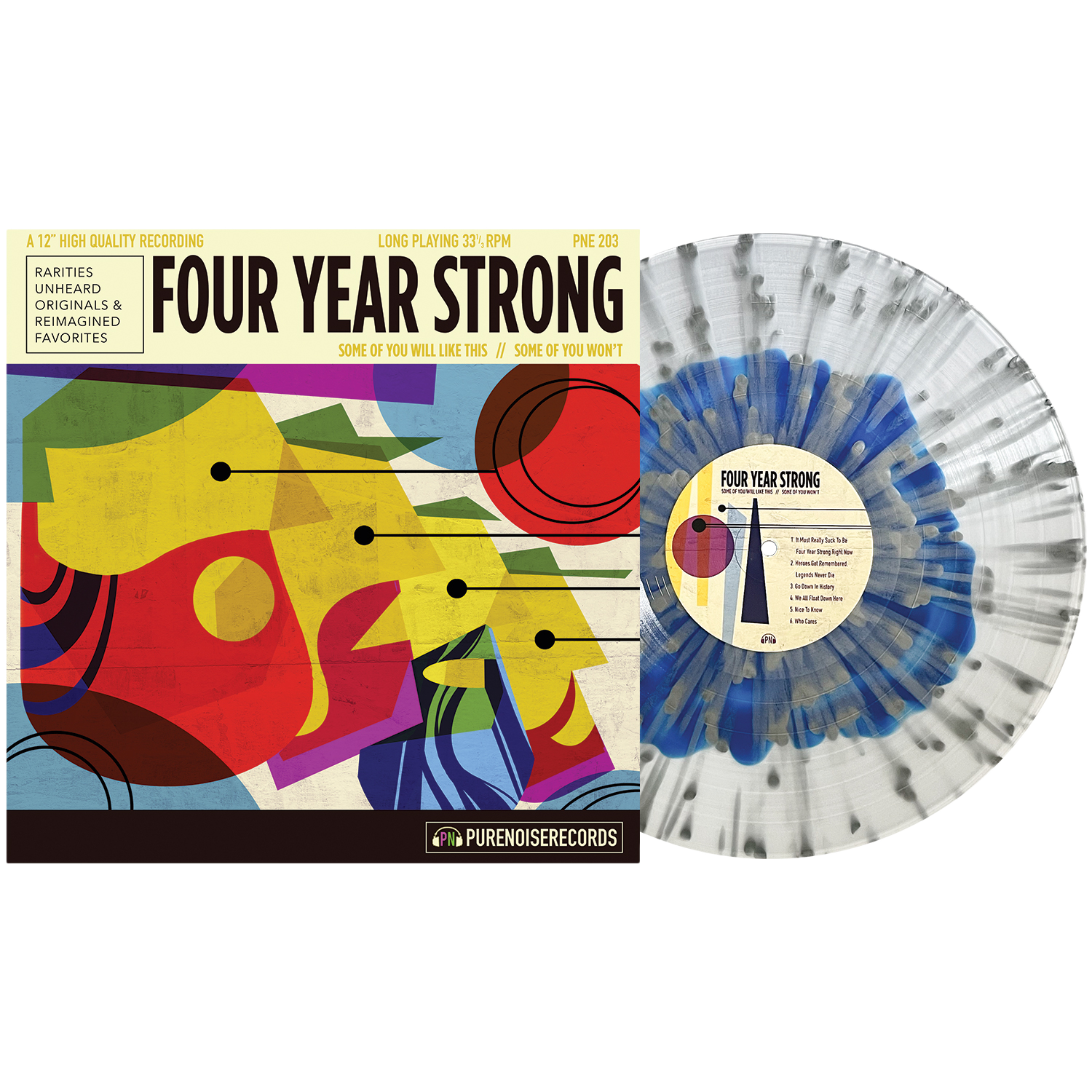 Four Year Strong - Some of You Will Like This, Some of You Won't 12" Vinyl (Blue in Clear w/ Silver Splatter)