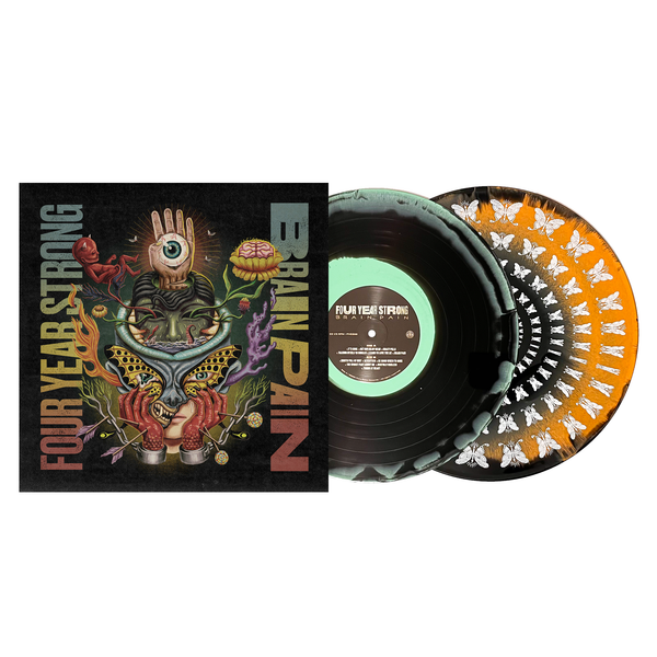 Four Year Strong - Brain Pain Deluxe 2LP Vinyl (Mint Green & Black, Halloween Orange & Black)