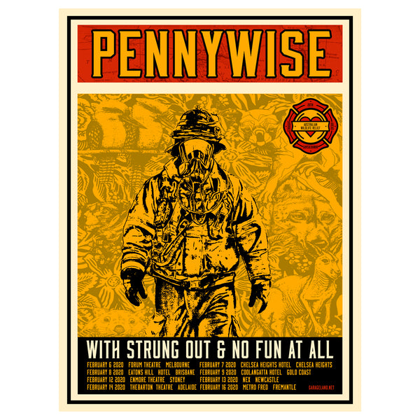 Pennywise - 2020 Screenprinted Tour Poster Limited Edition