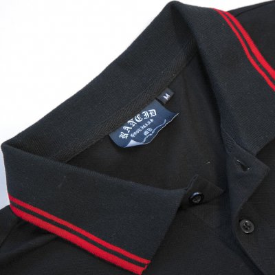 Rancid - D Skull Embroidered Polo (Black) tag detail