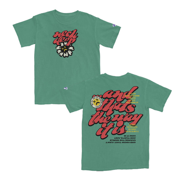 Neck Deep - Pushing Daisies Tee (Green)