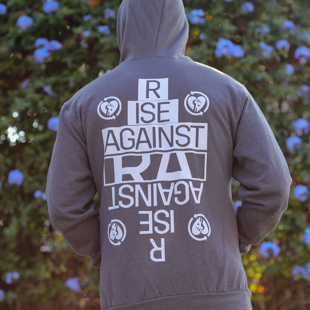 Rise Against - Reversed Zip Hood (Charcoal)