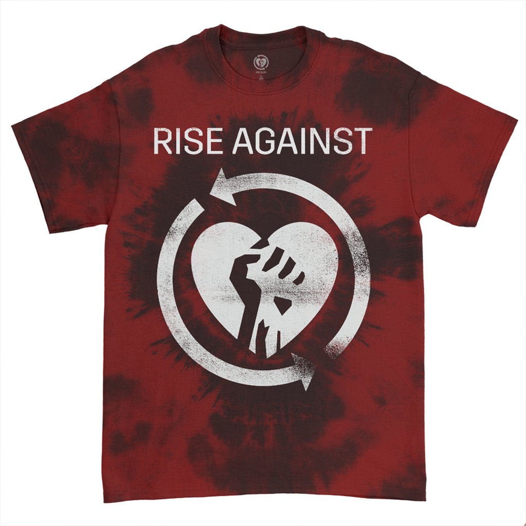 Rise Against - Nowhere Generation Heart Fist T-Shirt (Maroon Dye)