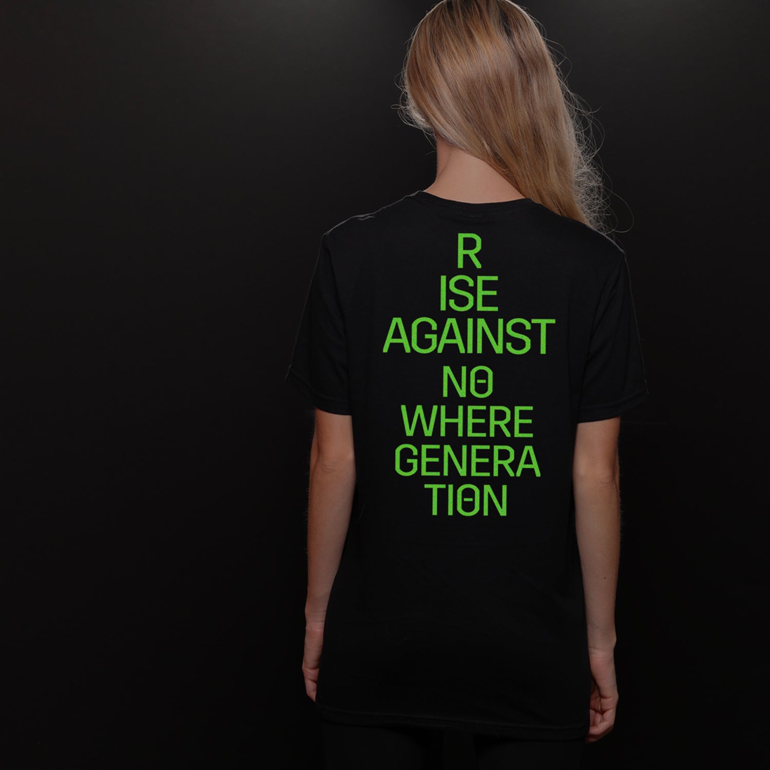 Rise Against - Heart Fist Flame Glow In the Dark T-Shirt (Black)