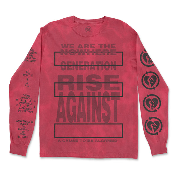 Rise Against - Nowhere Generation Longsleeve (Blood Dye)