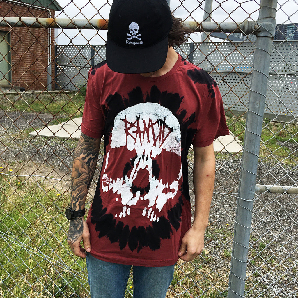 Rancid - Distressed Skull T-Shirt (Blood Dye)