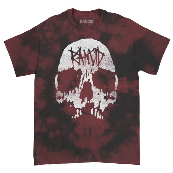 Rancid - Distressed Skull T-Shirt (Blood Dye)