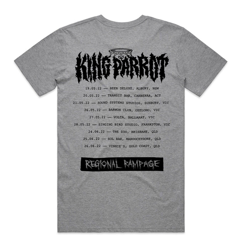 King Parrot - Regional Rampage T-Shirt (Grey Marle)