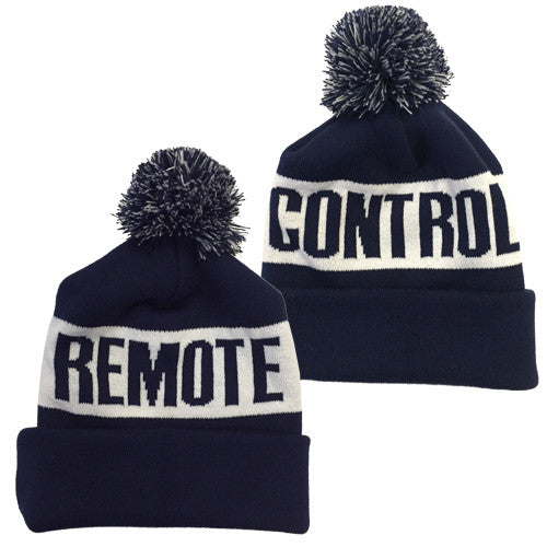 Remote Control Beanie Navy White