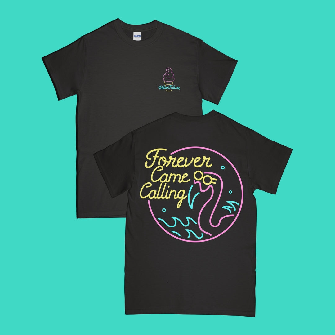 Forever Came Calling - Retro Future T-shirt (Black)
