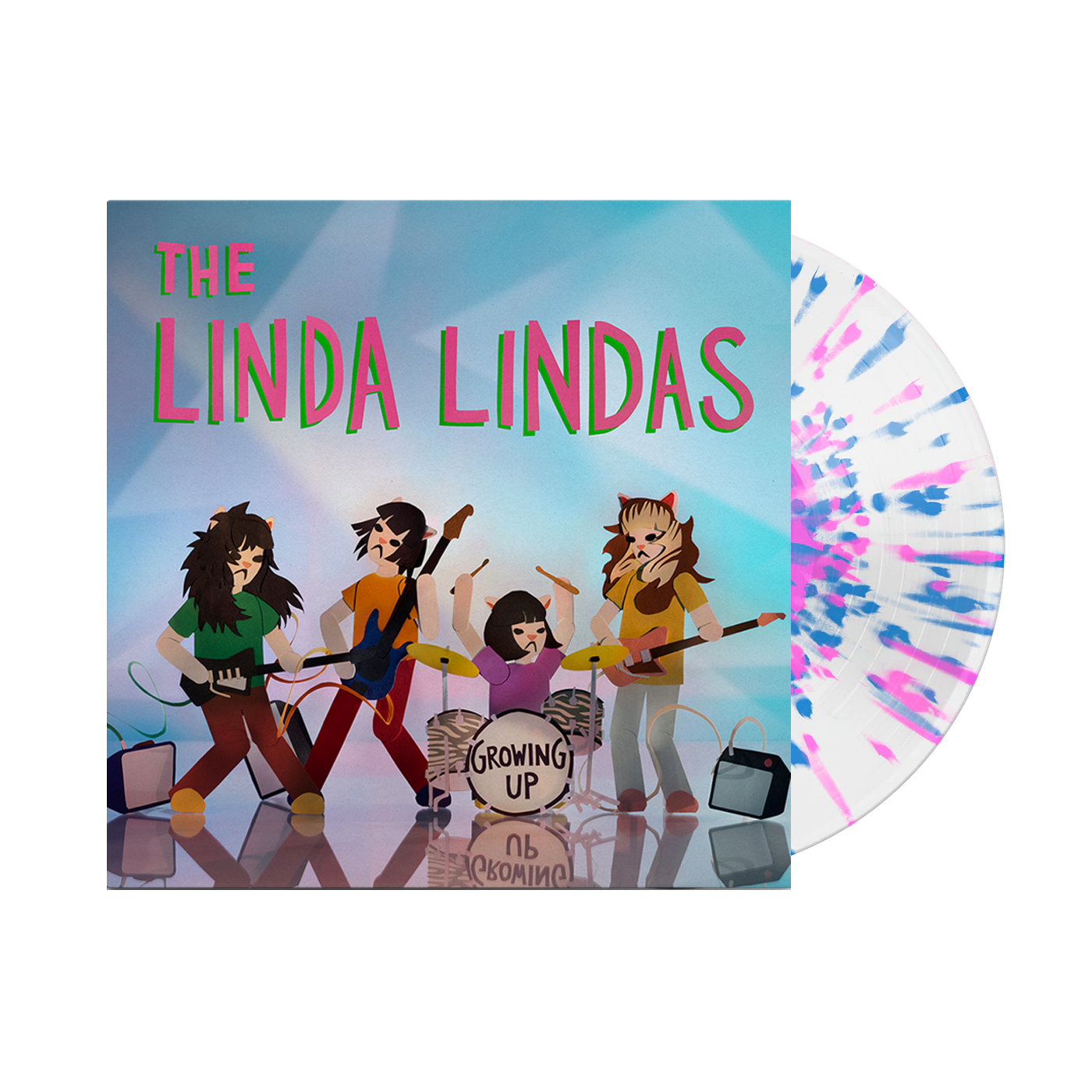 The Linda Lindas - Growing Up LP (Clear with Blue & Pink Splatter Vinyl)