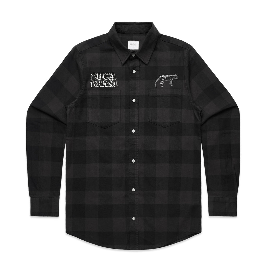 Luca Brasi - Tassie Tiger Flannel Shirt (Black/Grey)