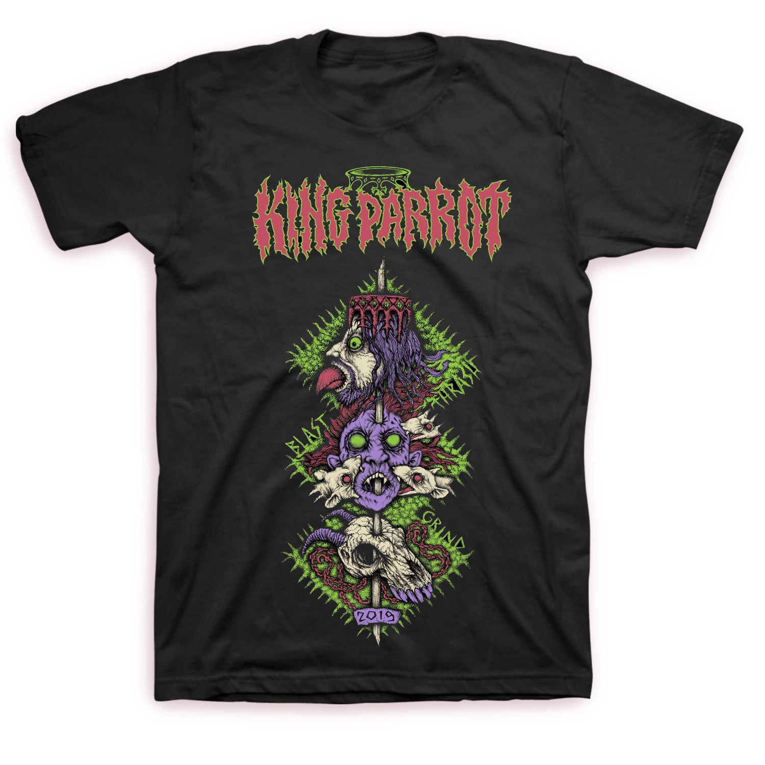 King Parrot - Thrash Blast Grind Tour Tee - Front
