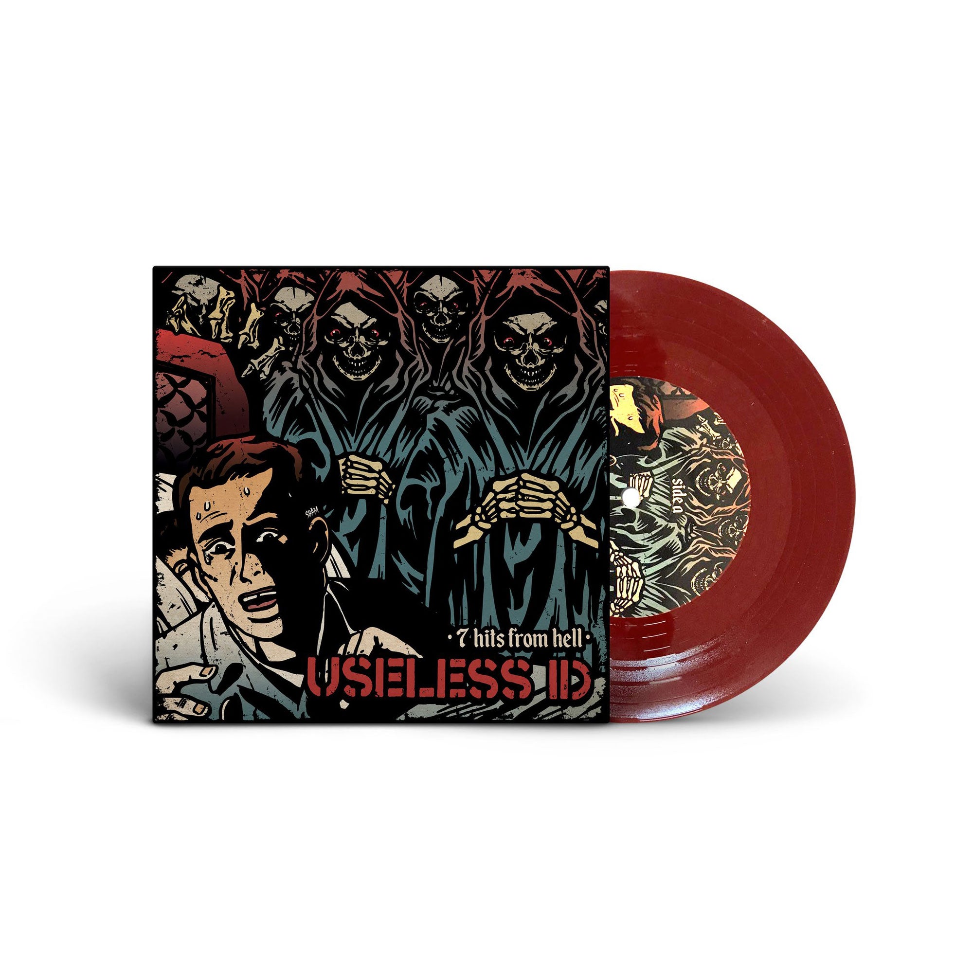 Useless ID - 7 Hits From Hell 7" (Brown)