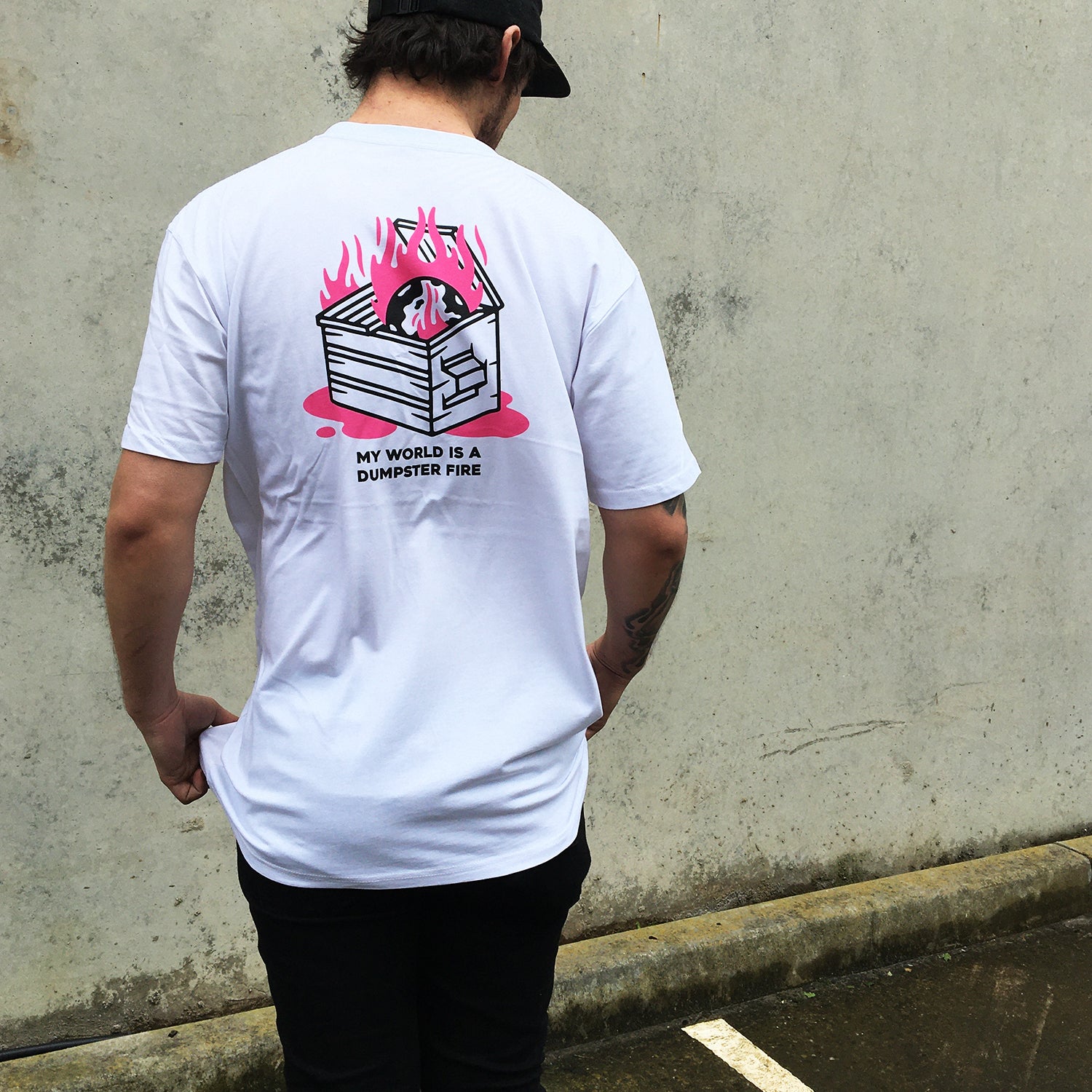 WAAX - Dumpster Fire T-Shirt (White)