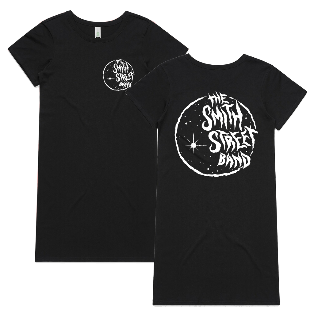 The Smith Street Band - Black Moon Dress (White Print)
