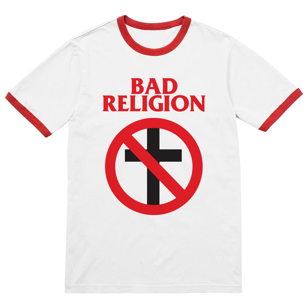 Bad Religion - Crossbuster Ringer Tee (White/Red)