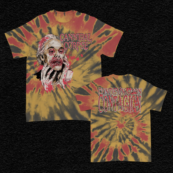 Cannibal Corpse - Condemnation Contagion Dye T-Shirt (Mustard/Grey/Red)
