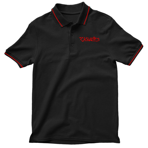 The Casualties - Logo Polo (Black/Red)