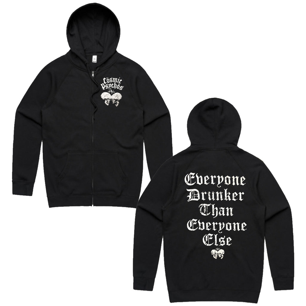 Cosmic Psychos - Everyone Drunker Zip Up Hoodie (Black)