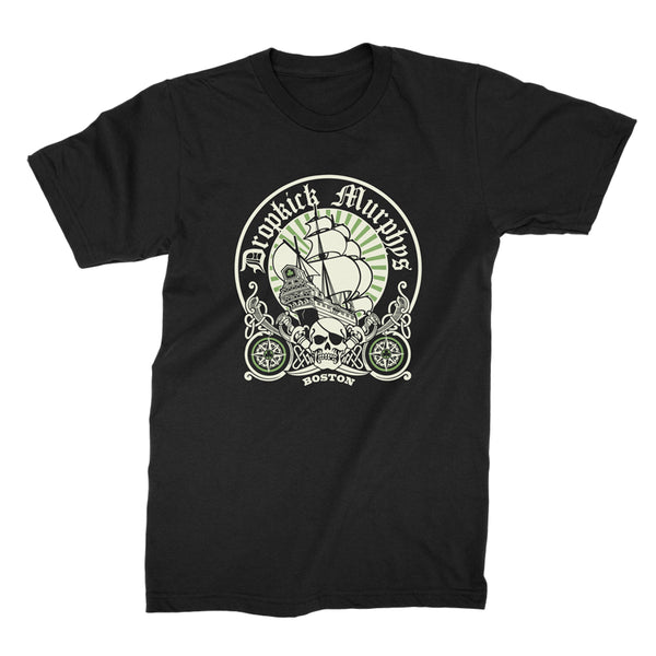 Dropkick Murphys – Boston Ship Circle T-Shirt (Black)
