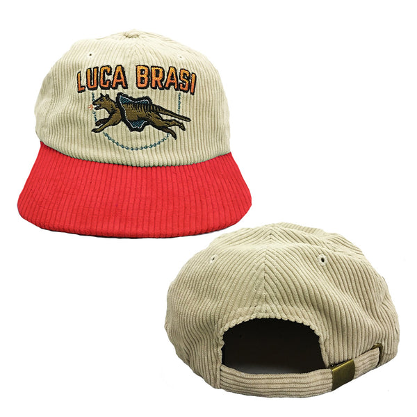 Luca Brasi - Tassie Corduroy Hat (Natural w/ Red)