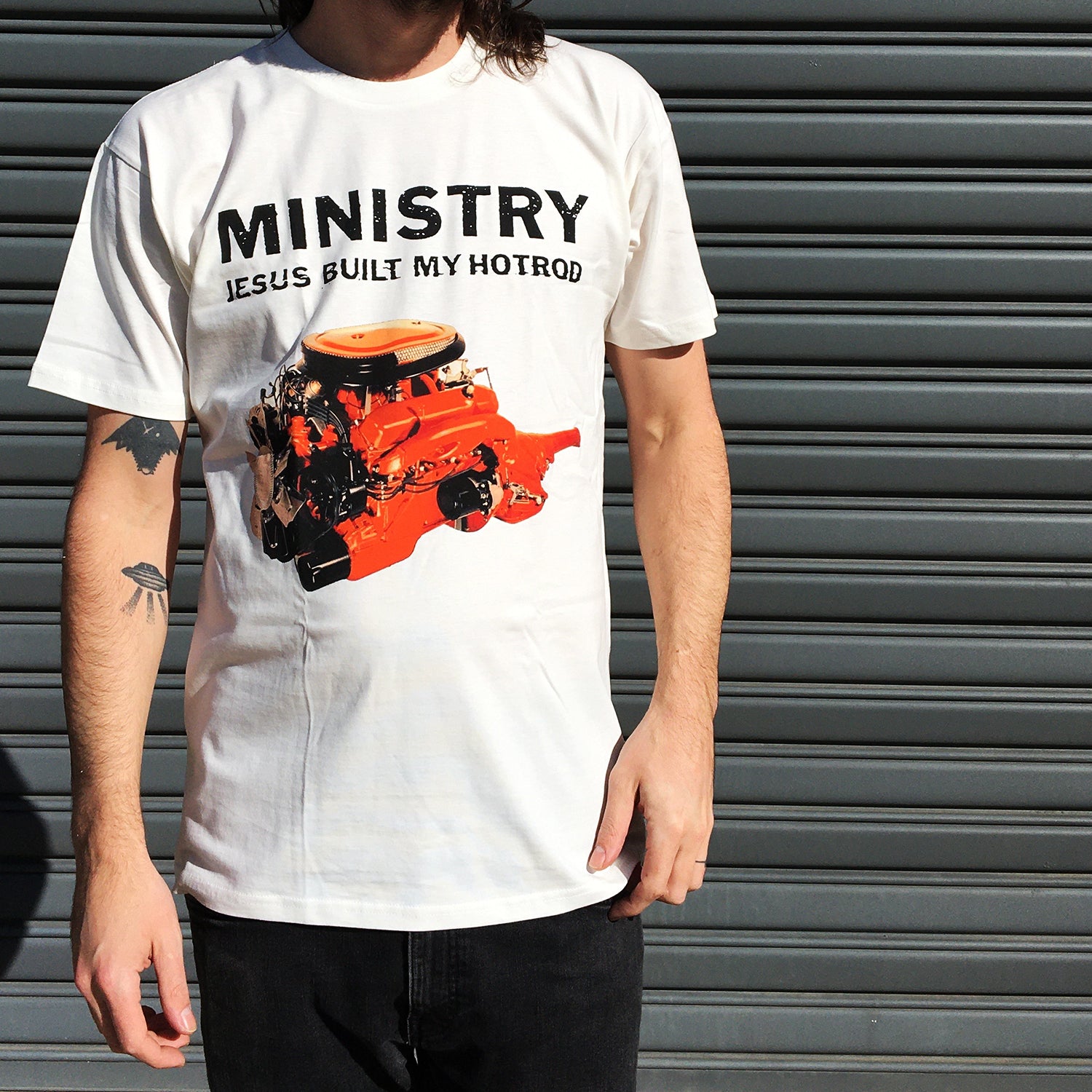 Ministry - Jesus Built My Hotrod T-Shirt (Natural)